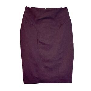 New York & Company Women’s Stretch Plum Purple Pencil Skirt Knee Length Size 0